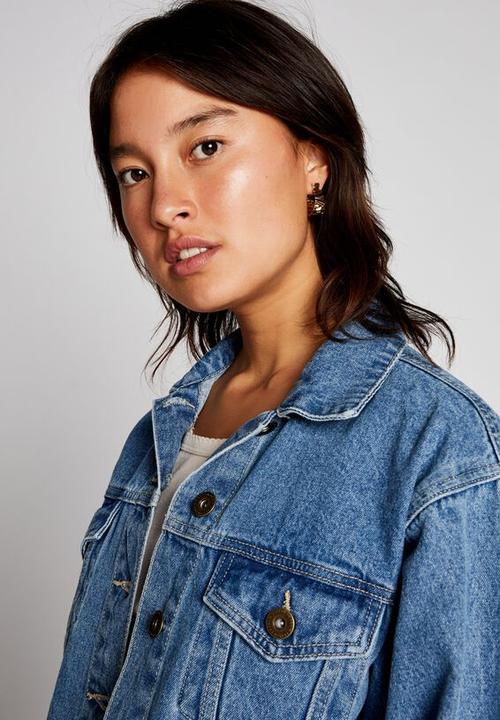 Cotton On - Not your boyfriends denim trucker jacket - cali blue