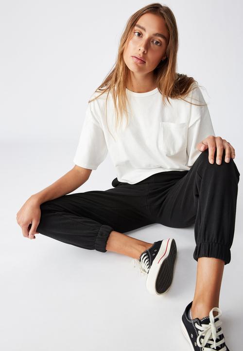 Cotton On - High waisted trackpant - washed black