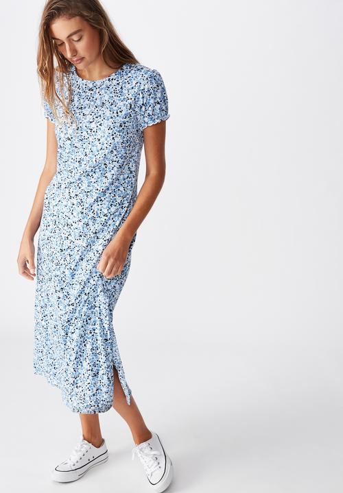 Cotton On - Mackayla midi dress bronte ditsy parisian - blue