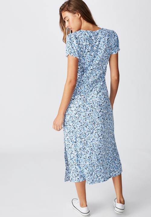 Cotton On - Mackayla midi dress bronte ditsy parisian - blue