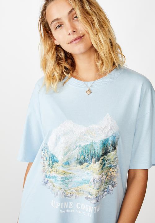 Cotton On - The original graphic tee alpine country - blue 