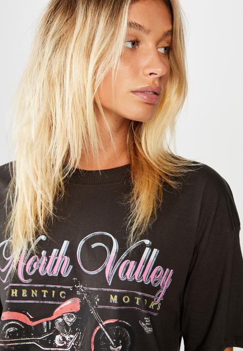 Cotton On - The original graphic tee North Valley - washed black