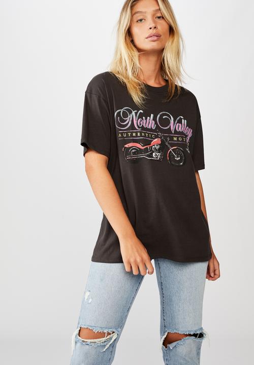 Cotton On - The original graphic tee North Valley - washed black