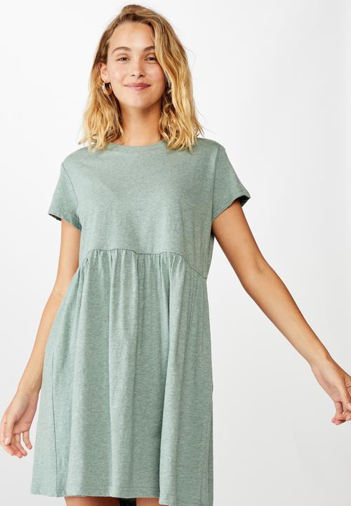 Cotton On - Tina babydoll T-shirt dress - green 