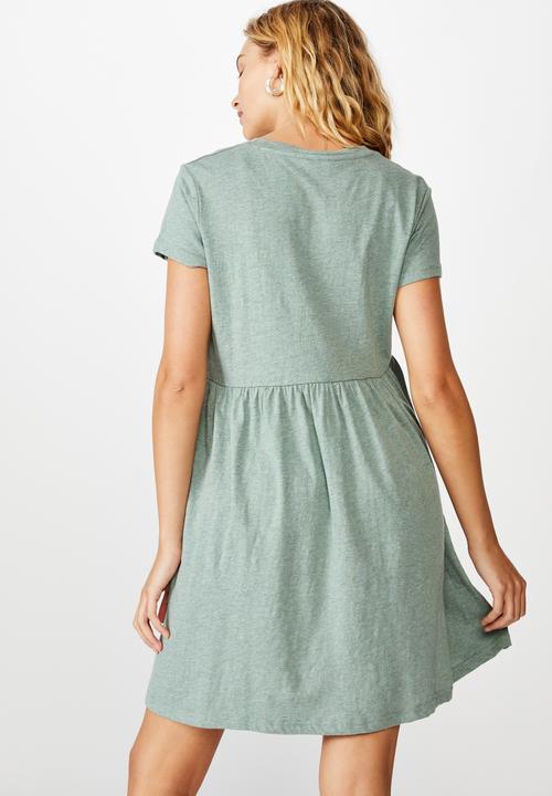 Cotton On - Tina babydoll T-shirt dress - green 