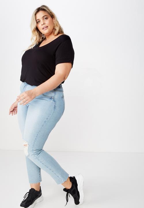 Cotton On - Curve Karly short sleeve tee - black