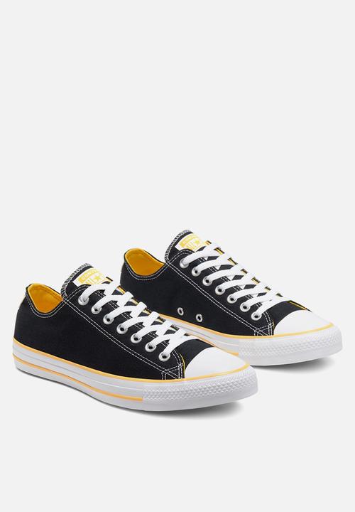 Converse - Chuck Taylor All Star heel logos ox - blk / amarillo / white logo play
