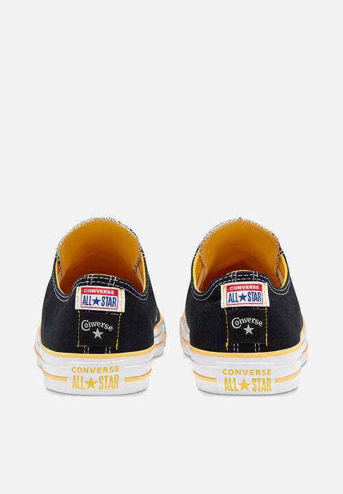 Converse - Chuck Taylor All Star heel logos ox - blk / amarillo / white logo play