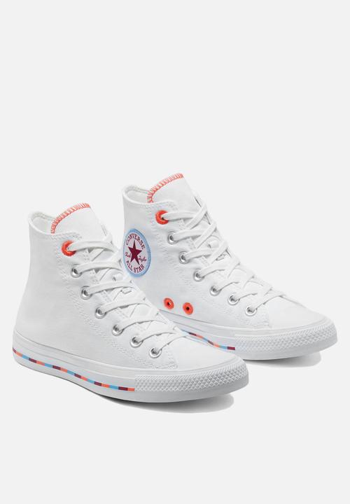 Converse - Chuck Taylor All Star pinstripe hi - white/rose maroon 