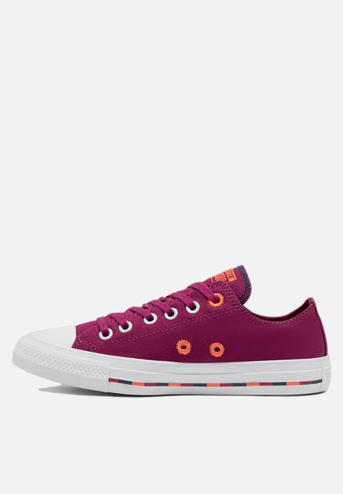 Converse - Chuck Taylor All Star pinstripe ox - rose maroon/vermillion red 