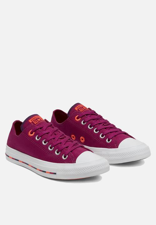 Converse - Chuck Taylor All Star pinstripe ox - rose maroon/vermillion red 