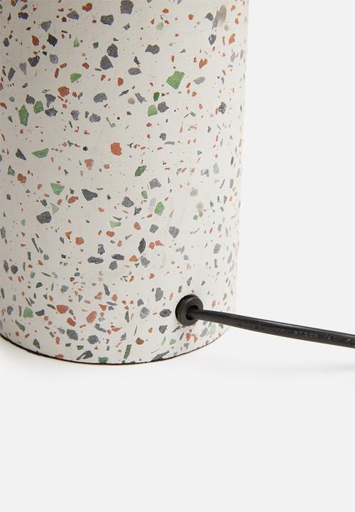 Sixth Floor - Finley terrazzo table lamp - black