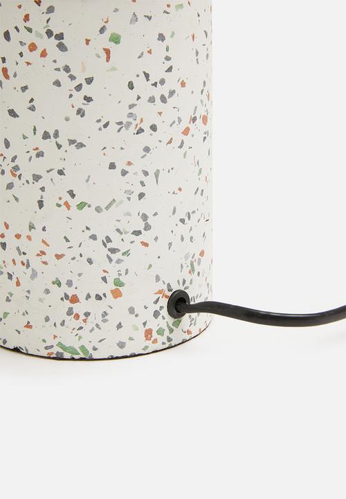 Sixth Floor - Finley terrazzo table lamp - white