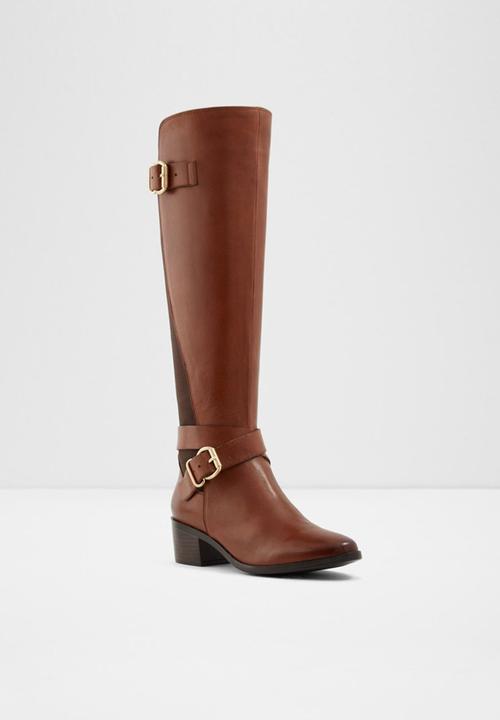 ALDO - Elvaralith leather boot - cognac
