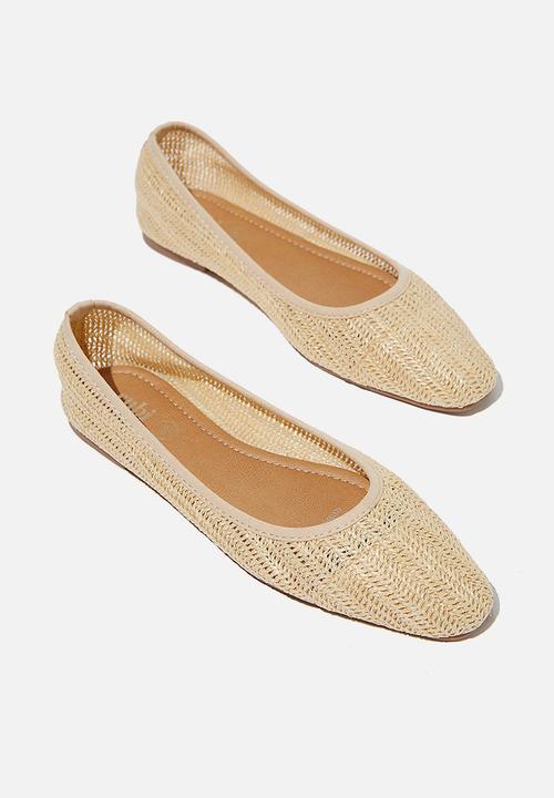 Cotton On - Essential Carina square toe ballet - beige 
