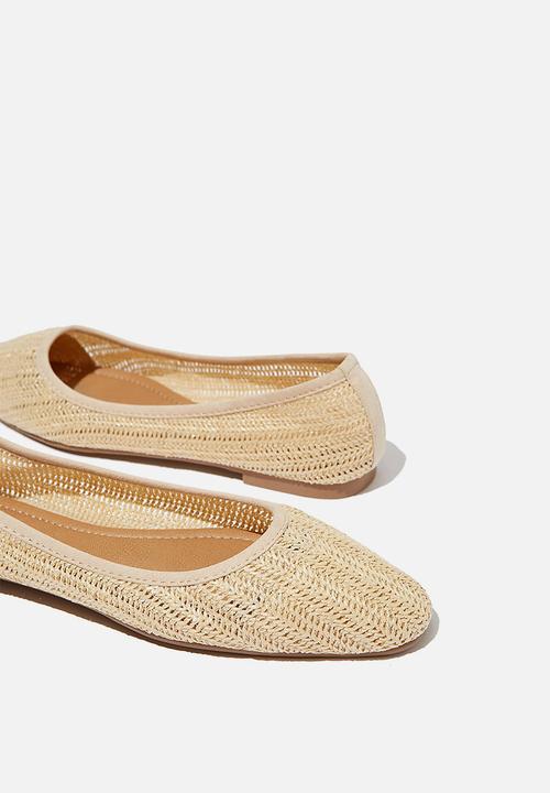 Cotton On - Essential Carina square toe ballet - beige 