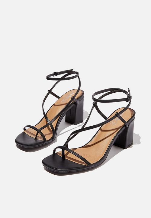 Cotton On - Harper strappy heel - black
