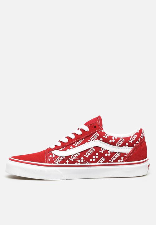 Vans - Old Skool (logo repeat) - racing red & true white