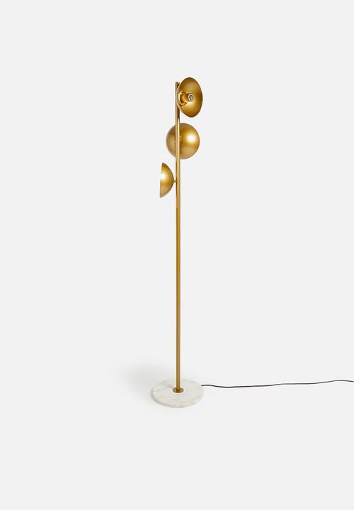 Sixth Floor - Lainey floor lamp - gold & glass
