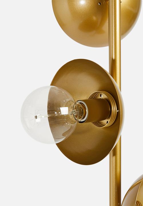 Sixth Floor - Lainey floor lamp - gold & glass