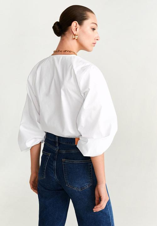 MANGO - Blouse bruce - white