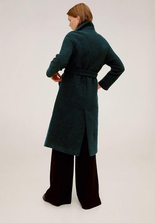 MANGO - Coat robe - green
