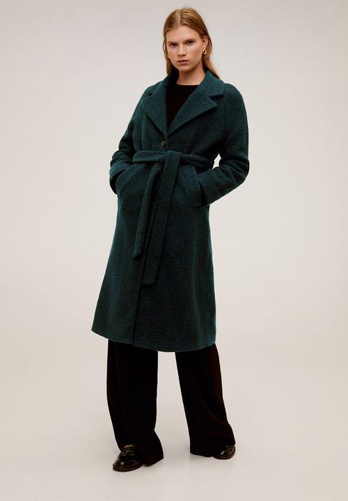 MANGO - Coat robe - green