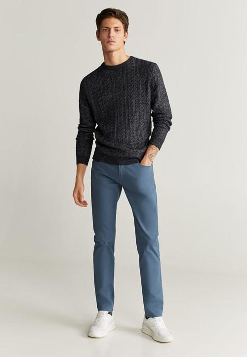 MANGO - Pisa6 trousers - medium blue