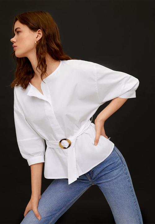 MANGO - Blouse begonia - white