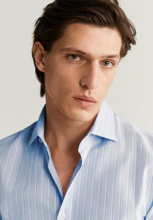 MANGO - Pacha shirt - light pastel blue