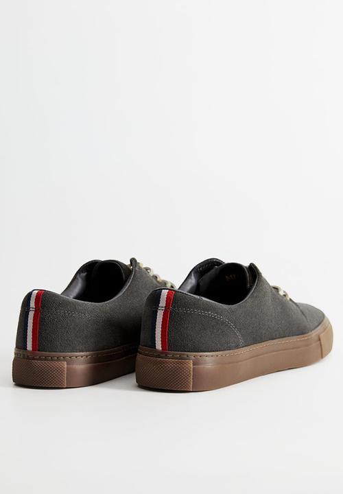 MANGO - Puxet suede sneaker - grey