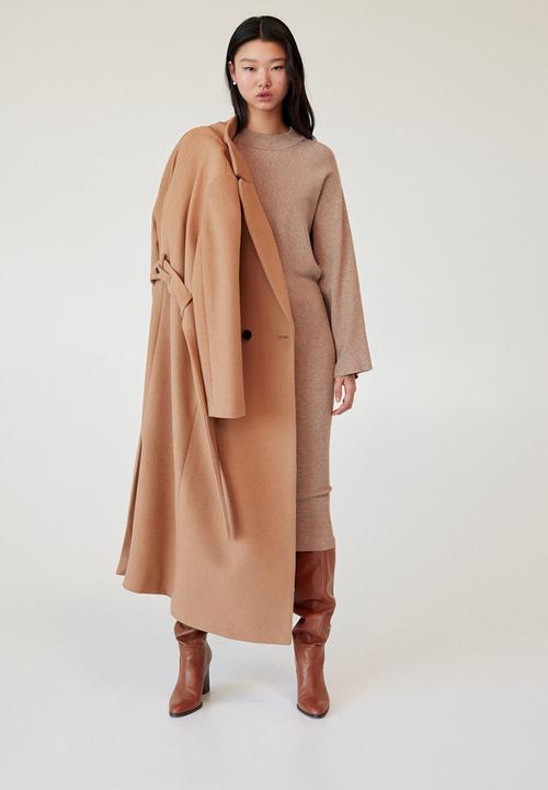 MANGO - Dress bomerang - beige