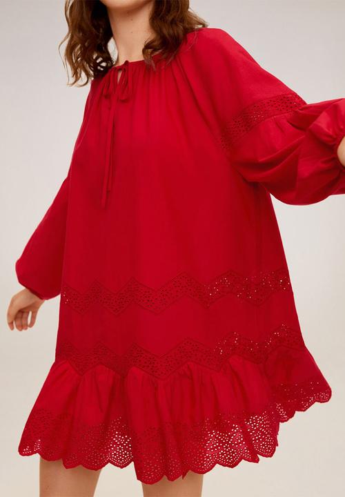 MANGO - Dress klimt - red