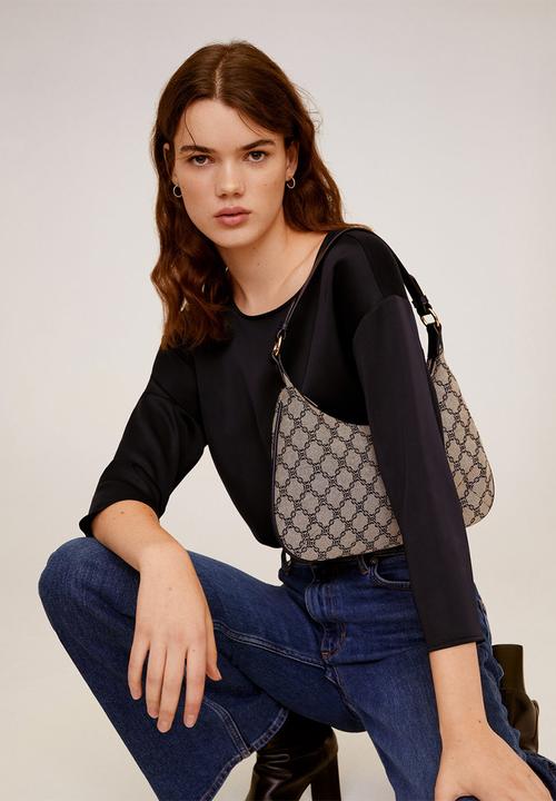 MANGO - T-shirt chemadi - black