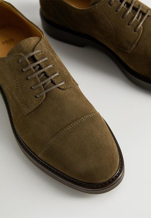 MANGO - Leolight suede shoes - khaki