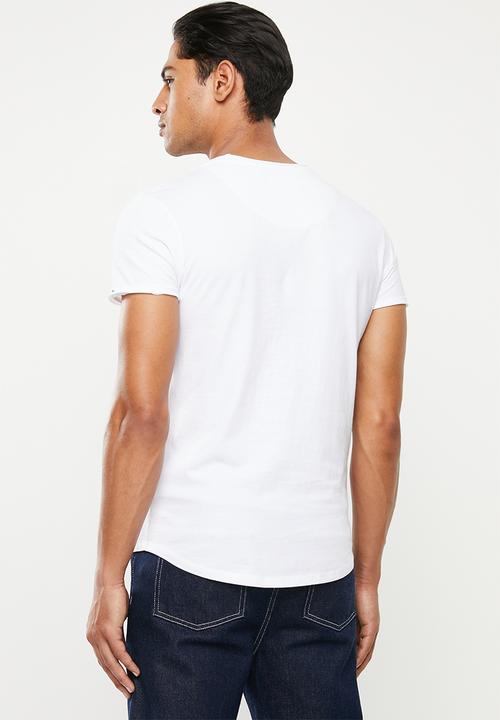 S.P.C.C - Foley slub logo tee - optical white