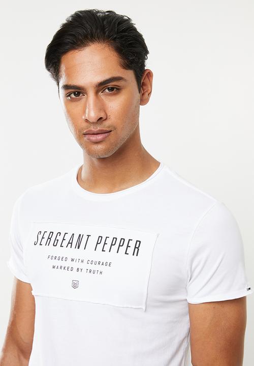 S.P.C.C - Foley slub logo tee - optical white