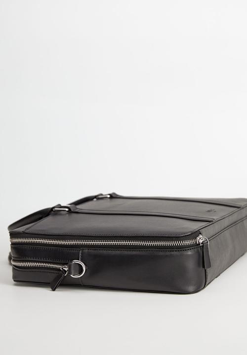 MANGO - New york laptop bag - black