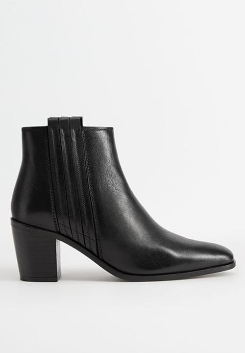 mango leather chelsea ankle boots