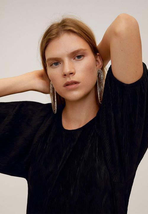 MANGO - Dress ondas - black
