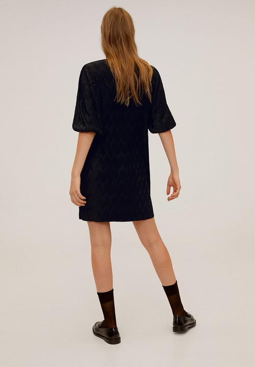 MANGO - Dress ondas - black