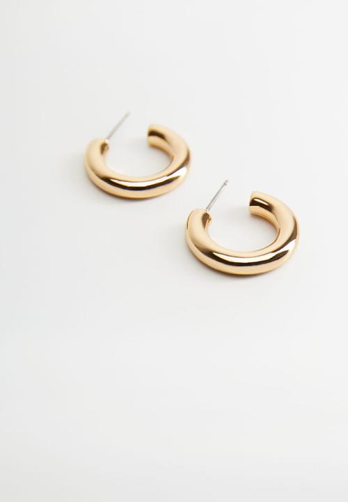 MANGO - Earrings blanche - gold