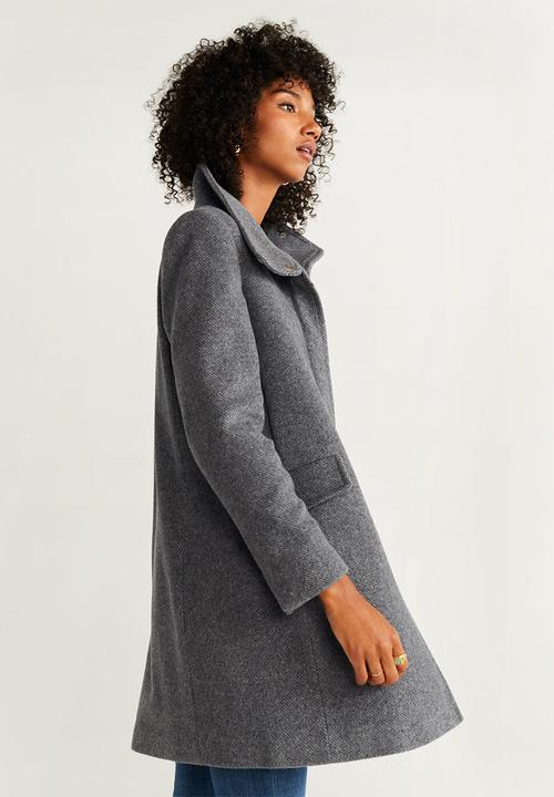 MANGO - Coat swing - grey