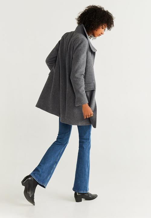 MANGO - Coat swing - grey