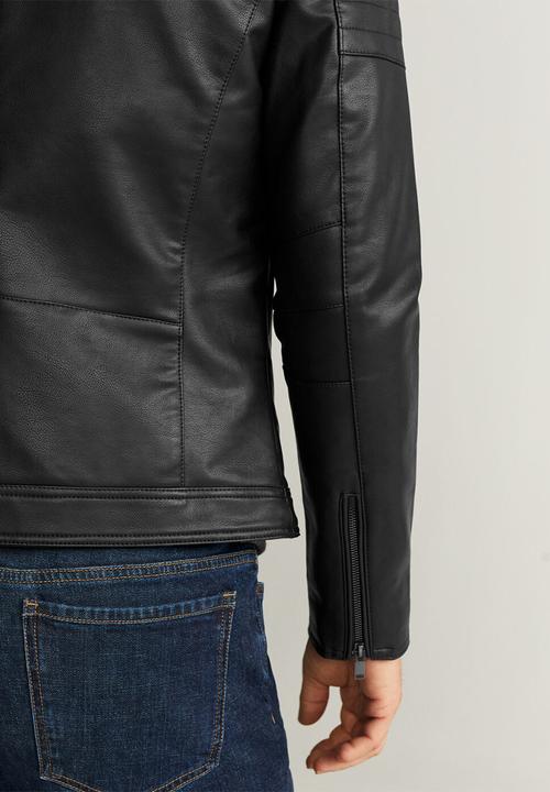 MANGO - Joseno faux leather jacket - black
