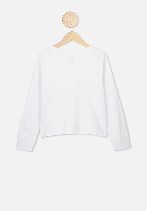 Free by Cotton On - Girls long sleeve tee - white
