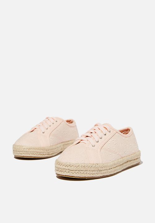 Cotton On - Lace up espadrille - pink