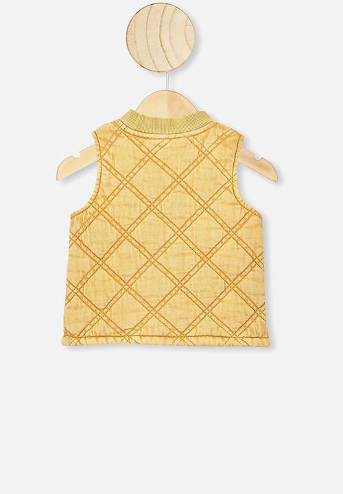 Cotton On - Lewis quilted vest - honey