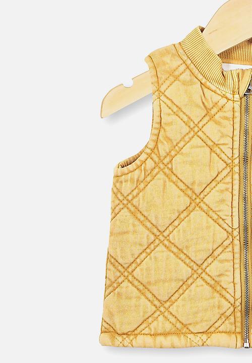Cotton On - Lewis quilted vest - honey