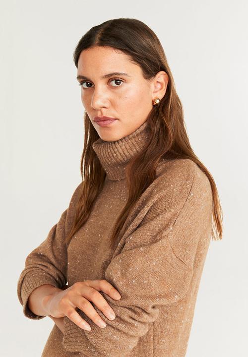 MANGO - Dress confeti - brown